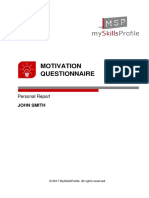 MQ Motivation Questionnaire Example Report