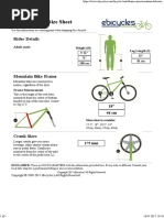 Mountain Bike Size Sheet - EBicycles