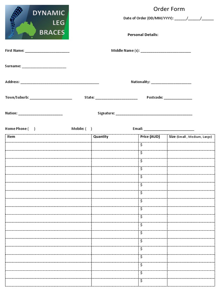 Order Form | PDF