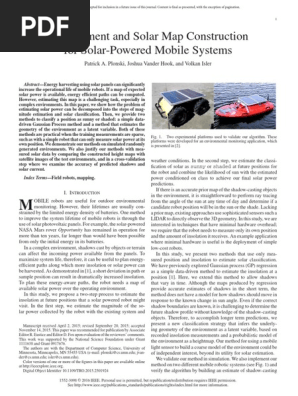 12.Environment and Solar Map Construction for Solar-Powered Mobile Systems
