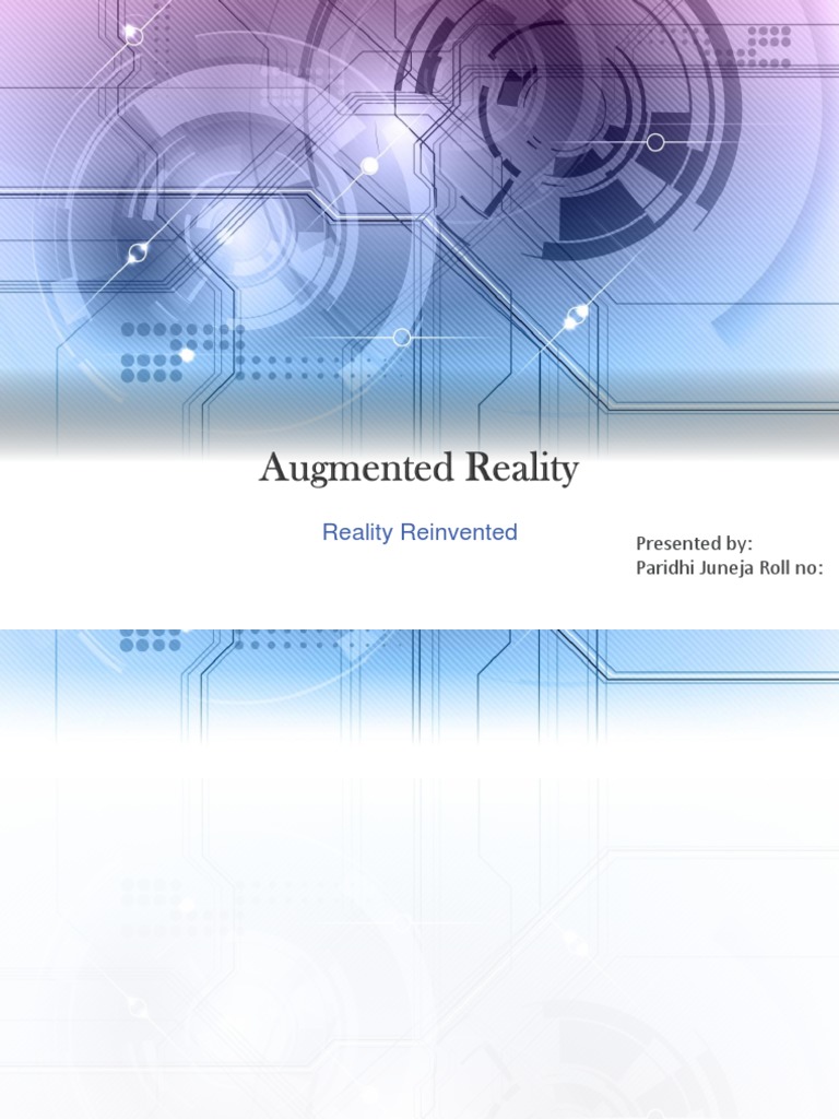 Understanding Augmented Reality Basics | PDF | Augmented Reality ...