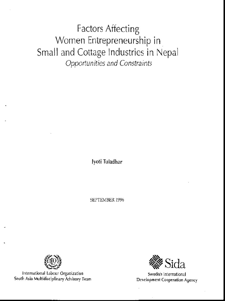 Women Entrepreneurship In Nepal 2 Pdf