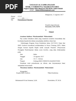Surat Permohonan Pemateri Iht 2017 Contoh Surat Undangan Syukuran Pernikahan di rumah.