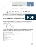 Ajuste de Datos Con MATLAB