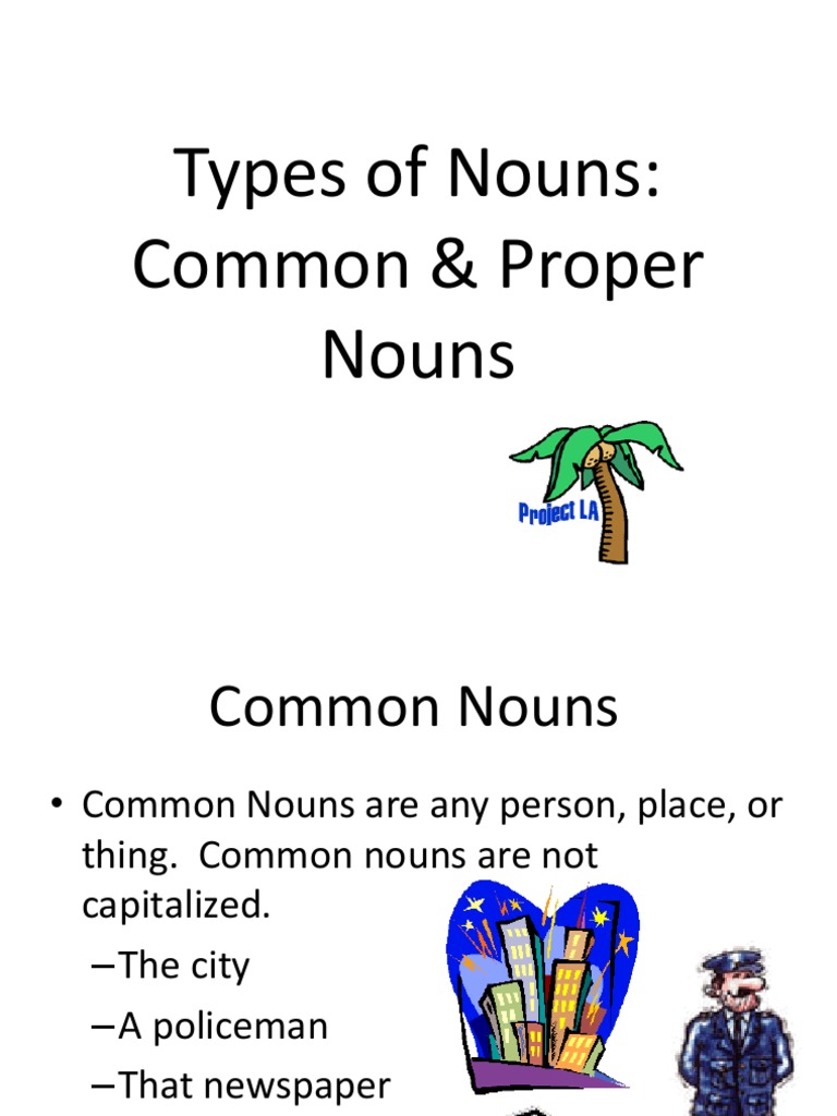 Distinguishing Between Common and Proper Nouns An Interactive Guide to