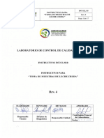 Instructivo Toma de Muestra Leche Cruda Laboratorios Agrocalidad