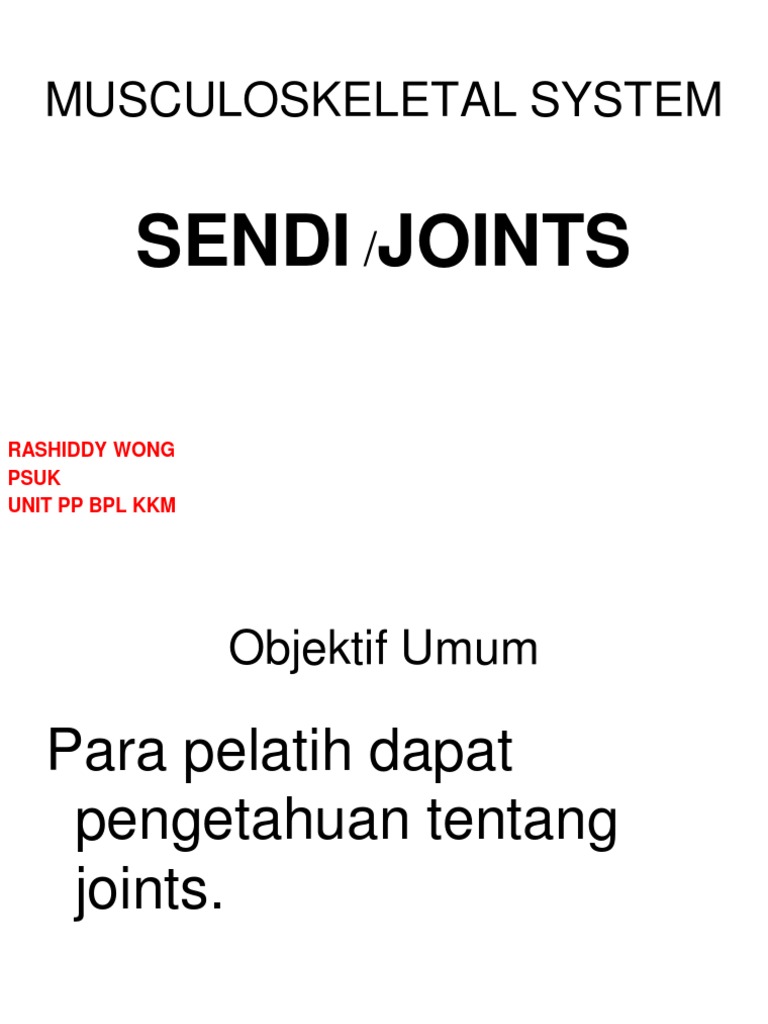 1.2 Struktur Dan Fungsi Sendi