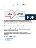 Difference Between Law and Ethics