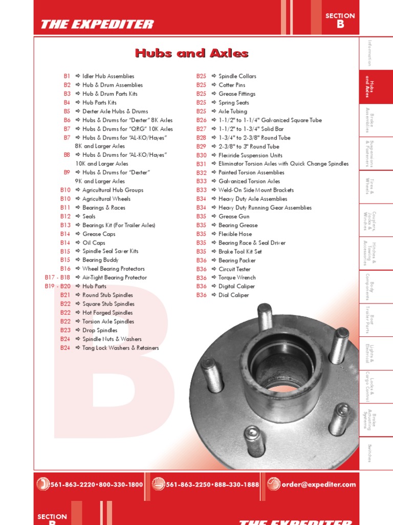 B Hubs & Axles PDF