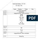 Class Schedule 2017 - 18