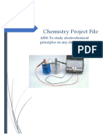 Chemistry Project Report On Finding EMF of Electrochemical Cell
