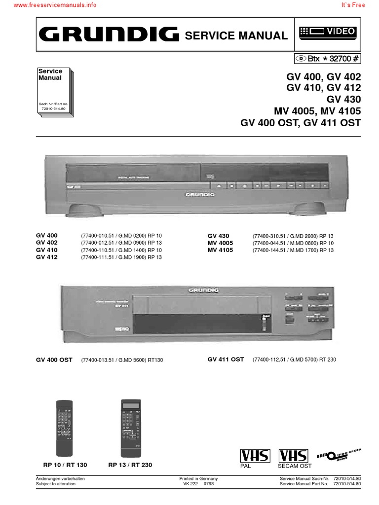 GV 400 | PDF