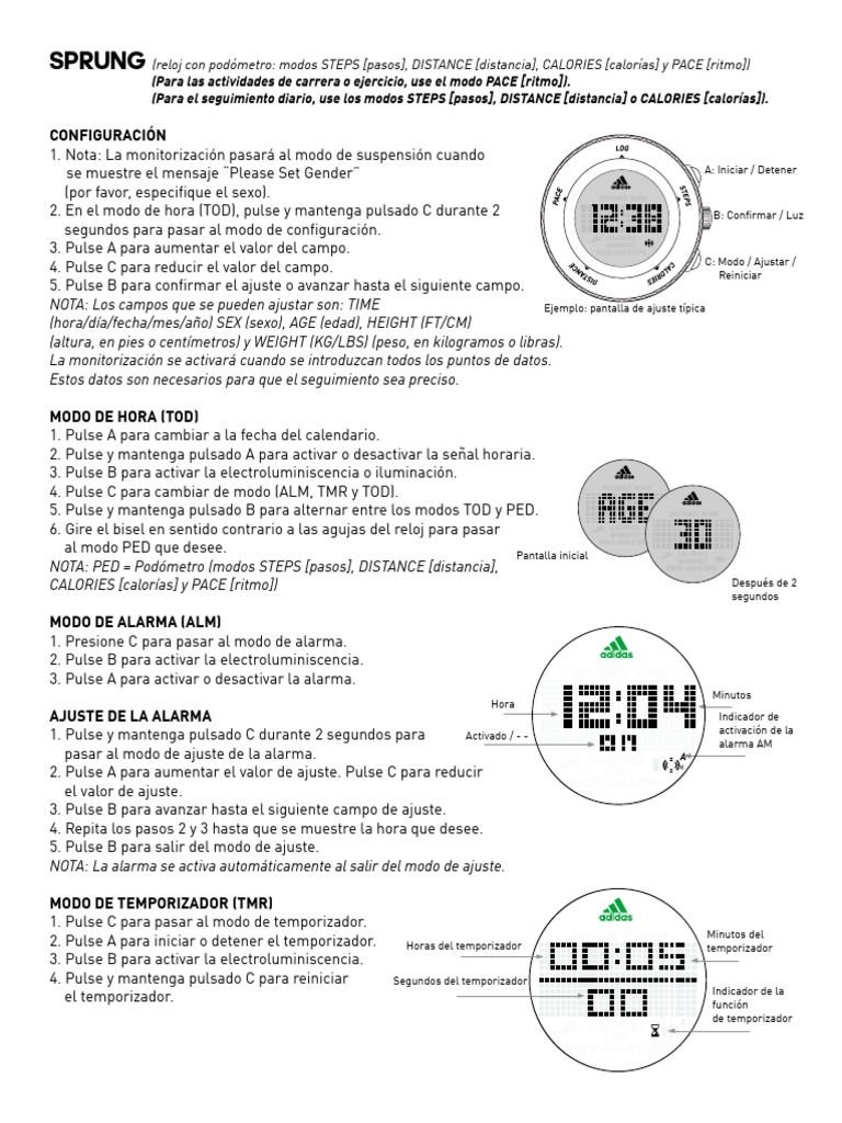 Adidas Performance Esp | PDF | Reloj