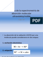 Aplicaciones de La Espectrometrc3ada de Absorcic3b3n Molecular Uv Vis