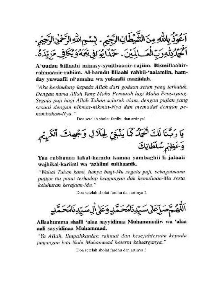 Doa Setelah Fardu