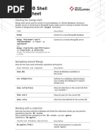 MongoDB Shell Cheat Sheet