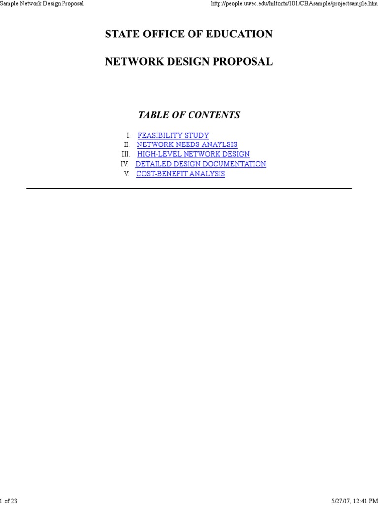 Network infrastructure proposal sample pdf picture