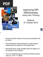 Improving NPI Process Effectivness Using Lean Thinking