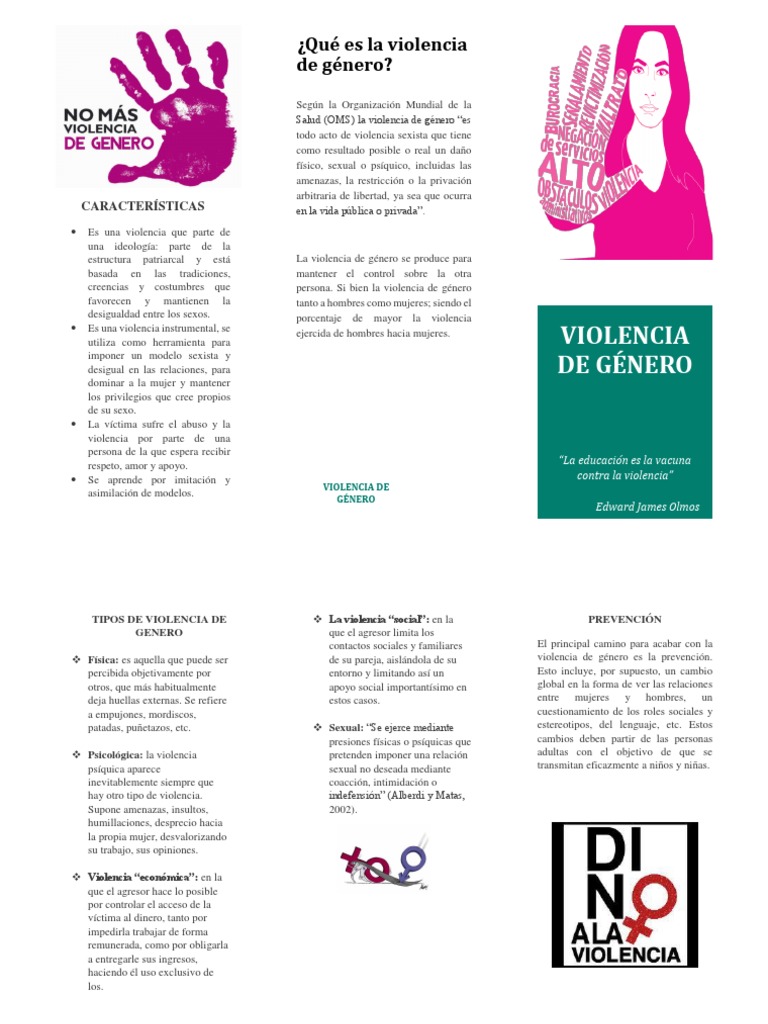 Folleto sobre Violencia de Género | PDF | La violencia contra las ...