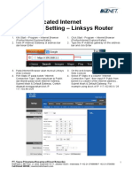 Biznet Dedicated Internet - Connection Setting - Linksys Router PDF