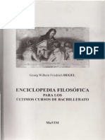 Hegel, G. W. F. - Enciclopedia Filosofica para Los Ultimos Cursos Del Bachillerato PDF