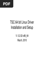 TSC 64 Bit Linux Driver Installation and Setup