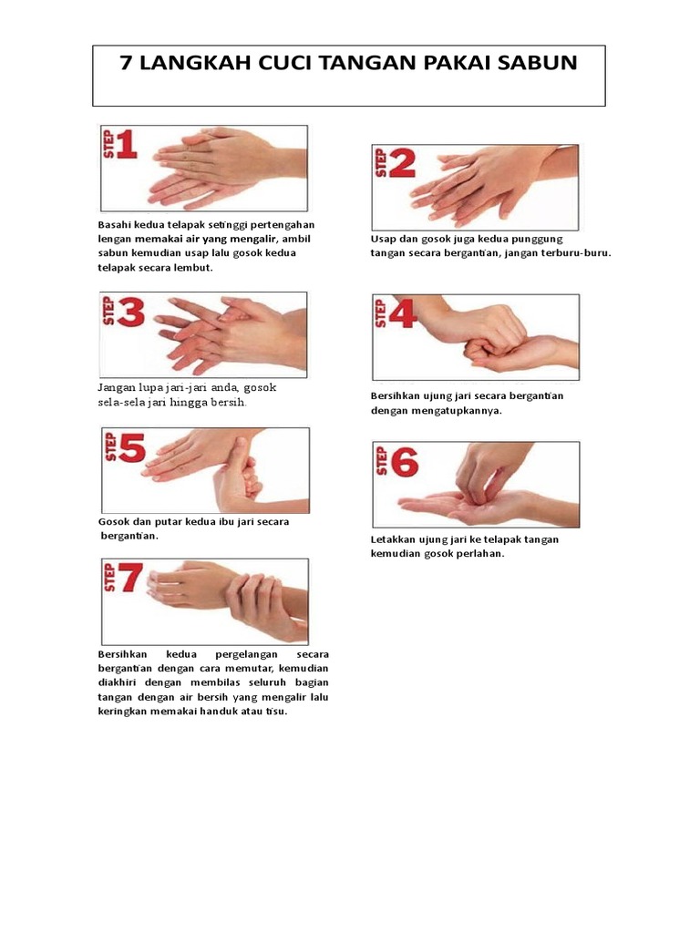 7 Langkah Cuci Tangan Pakai Sabun Pdf