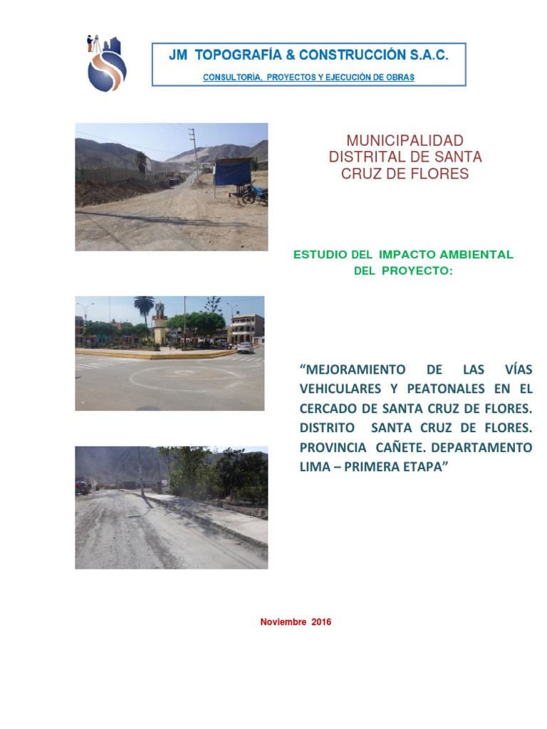Impacto Ambiental Santa Cruz de Flores PISTAS Y VEREDAS | PDF ...