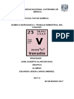 Quimica Inorganica Trabajo de Vanadio