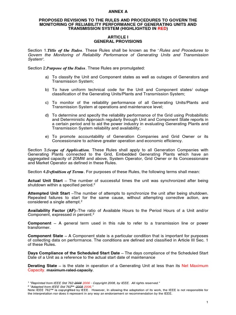 ERC+Resolution+No +17+s2013++Annex+A+ (Proposed+revision) PDF Electrical Grid Electric