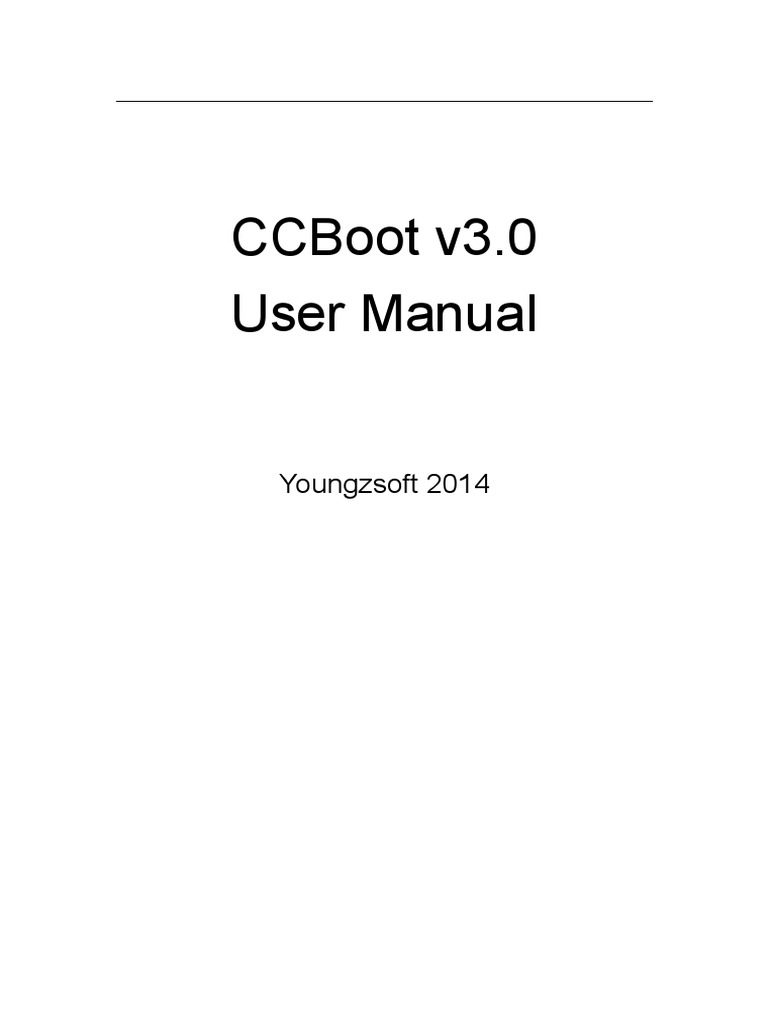 Ccboot v3.0 User Manual PDF | PDF | Desktop Virtualization | Booting