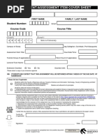 Assessment Item Cover Sheet