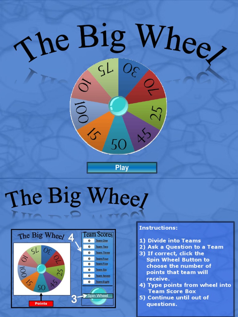 Big Wheel | PDF | Games & Activities