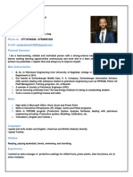 Petroleum Engineer CV - Hardworking, Reliable, Motivated