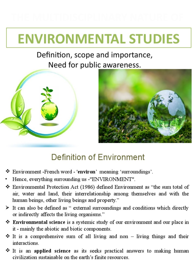 literature review of environmental sciences