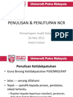 Penulisan N Penutupan NCR