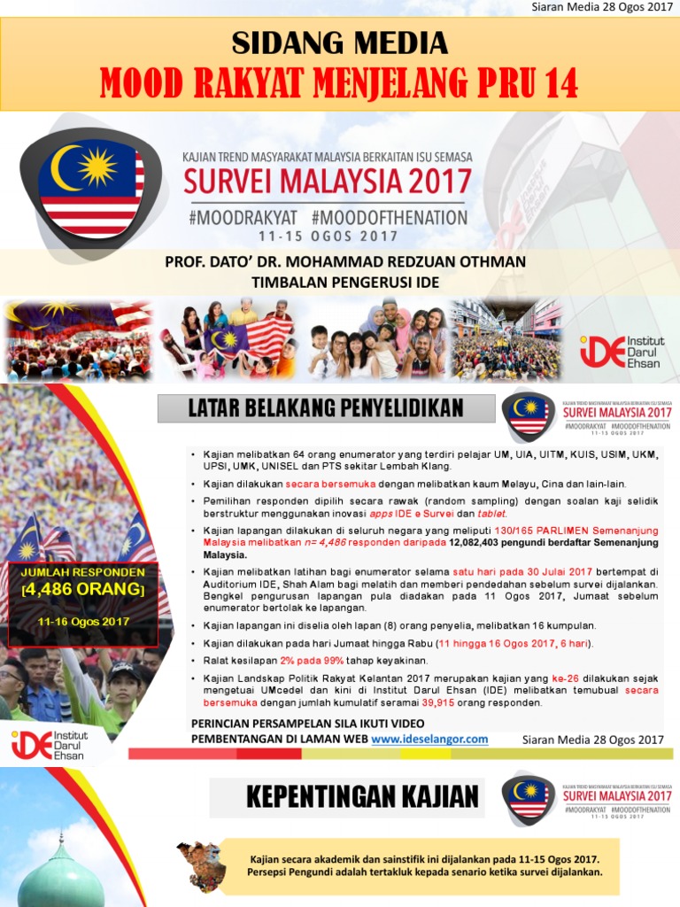 Pc Edaran Media 28 082 017 Survei Malaysia 2017 Moodrakyat Moodofthenation