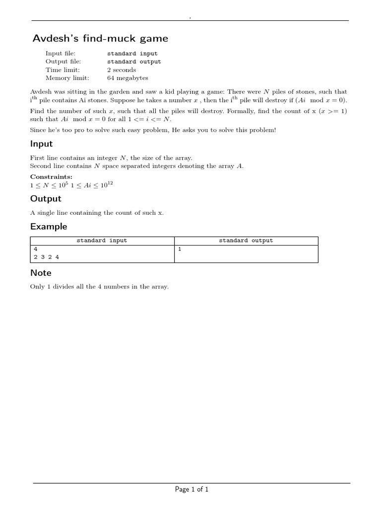 Count of Common Divisors | PDF