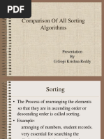 Comparison of All Sorting Algorithms