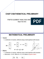Chap 0 Mathematical Preliminary: Finite Element Analysis and Design Nam-Ho Kim