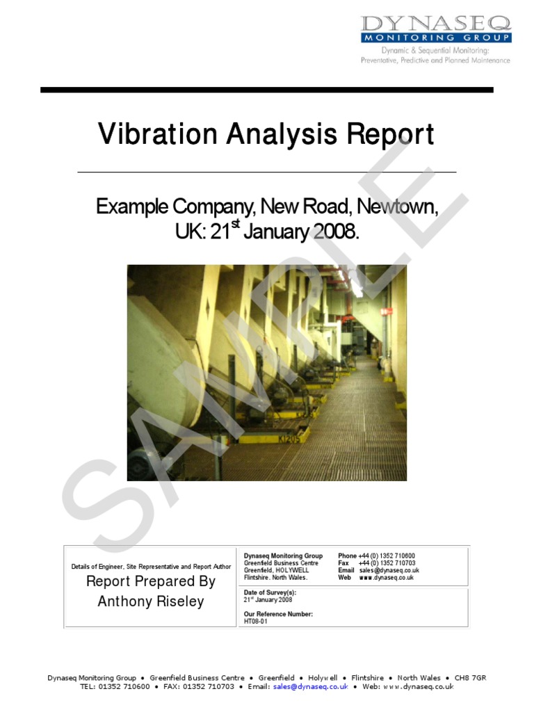 Sample Basic Vibration Analysis Report PDF PDF Bearing (Mechanical