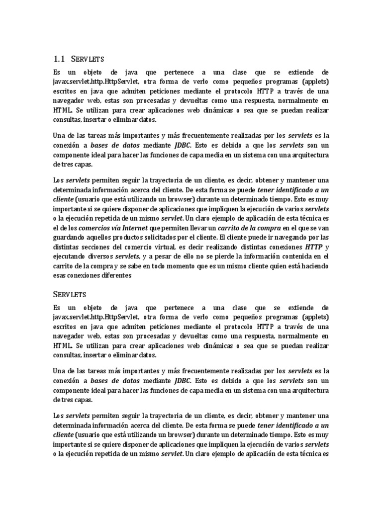 Introducción a Servlets en Java | PDF | Servlet Java | Java (lenguaje ...