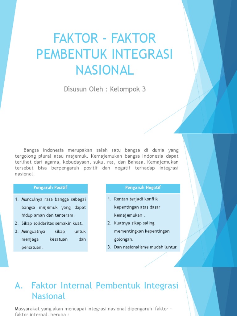 Faktor Faktor Pembentuk Integrasi Nasional