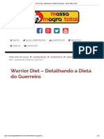 Warrior Diet - Detalhando A Dieta Do Guerreiro - Massa Magra Total