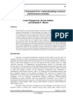 A Conceptual Framework For Understanding Musical Performance Anxiety PDF