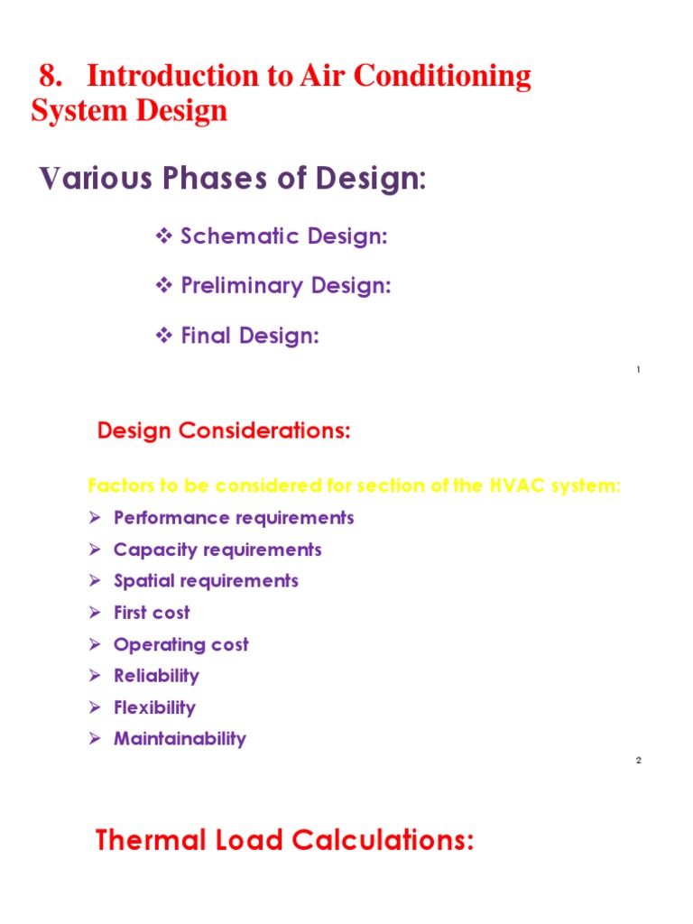 HVAC System Design Overview | PDF