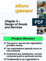 Operations Management: - Design of Goods and Services