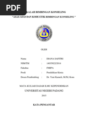 Asas Asas Dan Kode Etik Bimbingan Konseling