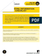 Evaluation Checklist PDF