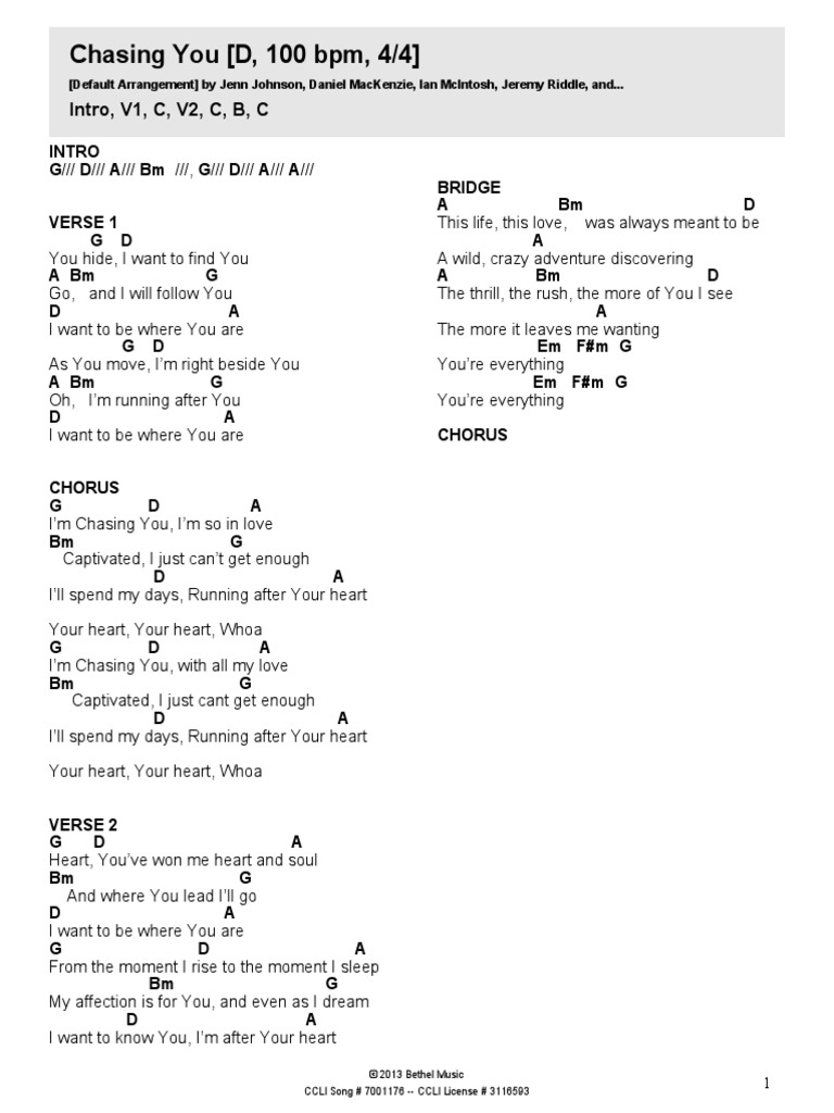 Chasing You D PDF Musical Forms Songs